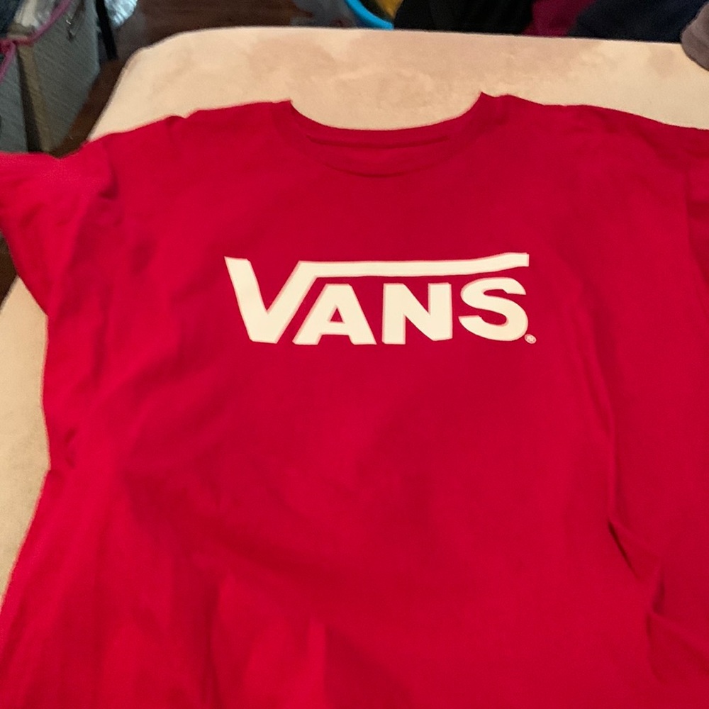Mens Vans Large Red T-shirt